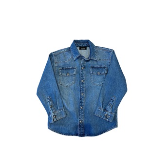 Back Logo Shirt - Denim Blue