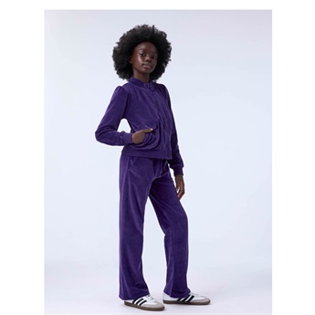 Adoria Velvet Sweatpants - Space Purple