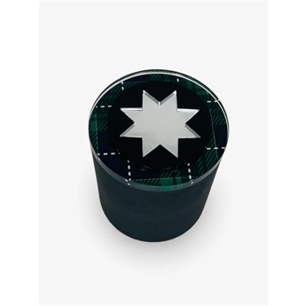 Christmas Soy Candle - Green Check Snow Star