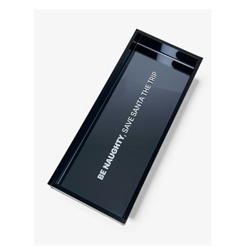 Christmas Mirror Tray - Be Naughty