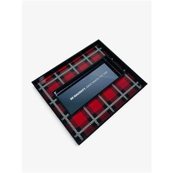 Christmas Printed Tray - Red Check