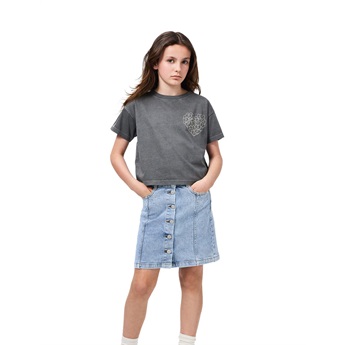 Bera Skirt - Rhinestone Denim
