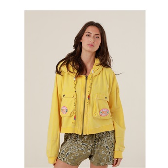 Amy Zipped Hoodie - Yellow