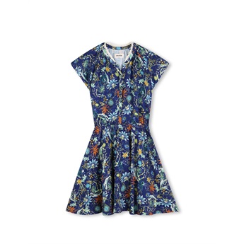 Z&V Floral Dress - Medieval Blue