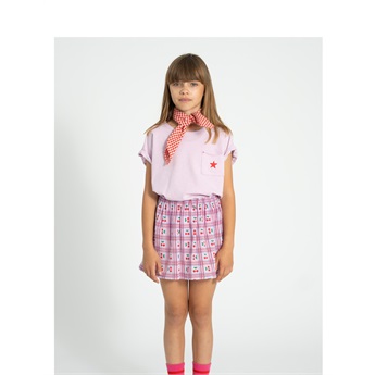 Short Skirt - Cherries/Lilac