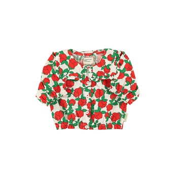 Collar Blouse - Ecru/Roses