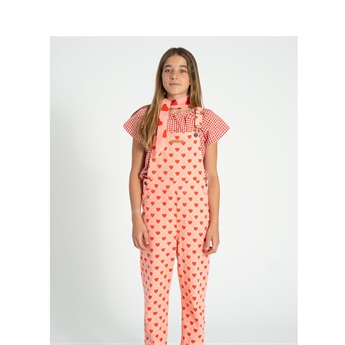 Buttoned Blouse - Red Checkered