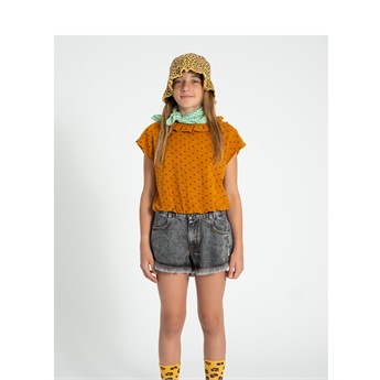 Fringed Shorts - Washed Black Denim