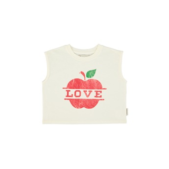 Sleeveless T-Shirt - Ecru/Apple