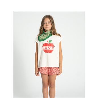 Sleeveless T-Shirt - Ecru/Apple