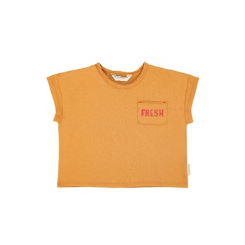 Printed T-Shirt - Camel/Strawberry