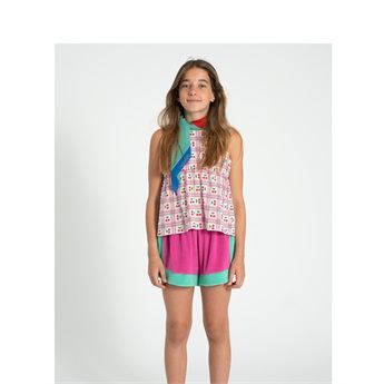 Terry Shorts - Fuchsia/Green