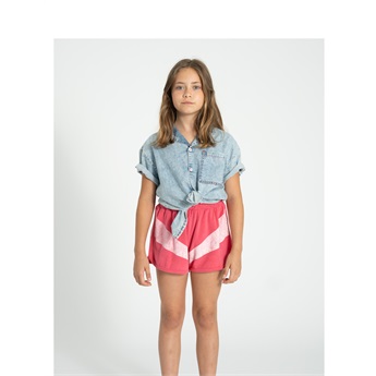 Terry Shorts - Pink/White Stripe