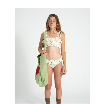 Ruffle Bikini - Ecru/Hearts