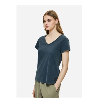 Women V-Neck T-Shirt - Vintage Blue