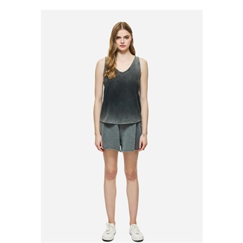 Women Raw Cut Shorts - Vintage Grey