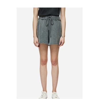 Women Raw Cut Shorts - Vintage Grey