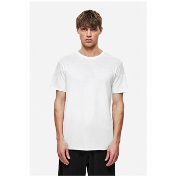 Men Open Stitch T-Shirt - White