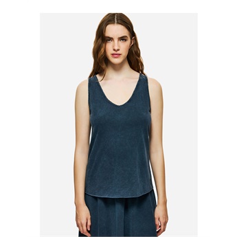 Women V-Neck Tank - Vintage Blue