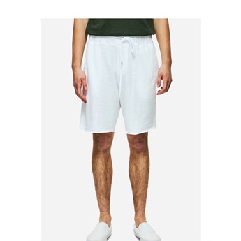 Men Raw Edge Bermuda - White