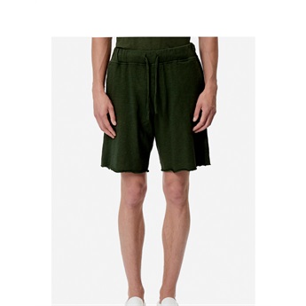 Men Raw Edge Bermuda - Khaki