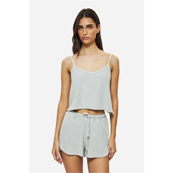 Women Terry Towel Shorts - Vintage Greige