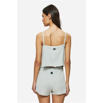 Women Terry Towel Shorts - Vintage Greige