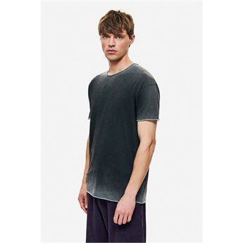 Men Relaxed Sleeves T-Shirt - Shadow Black
