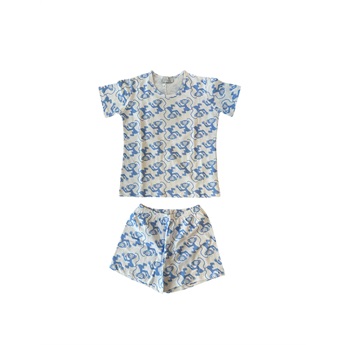 Summer Pyjama Set - Monkey Business Blue