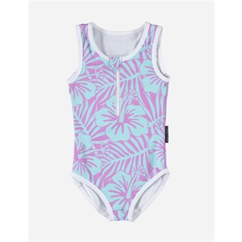 Hibiscus Violet Swimsuit UPF50+