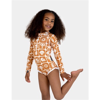 Sea Smiley Golden LS Swimsuit UPF50+