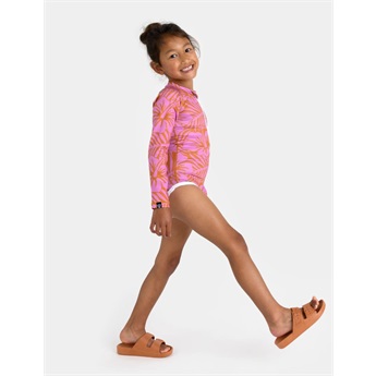Hibiscus Pink LS Swimsuit UPF50+