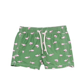 MC2 Swimshorts - Olive/Pink Shark