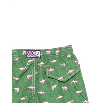 MC2 Swimshorts - Olive/Pink Shark