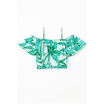Top Donna - Green Palm Leaf