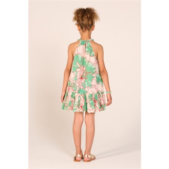 Mini Dress Cleo - Green Petal