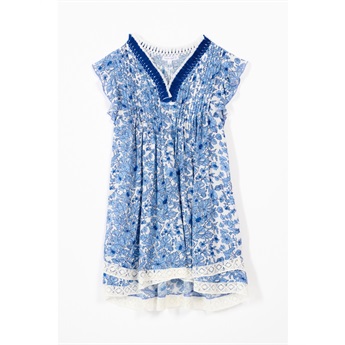 Mini Dress Sasha - Blue Aquaflora