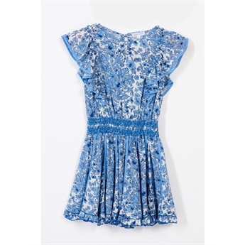 Mini Dress Kikka - Blue Aquaflora