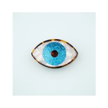 Hair Claw - Glittery Eye Blue