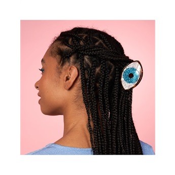 Hair Claw - Glittery Eye Blue
