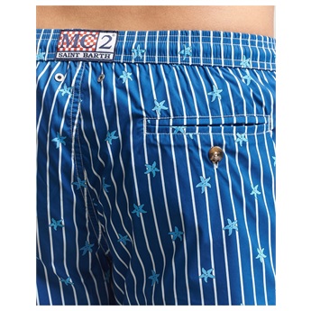 MC2 Swimshorts - Navy/Starfish Striped