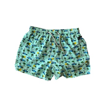 MC2 Swimshorts - Mint/Palm Surf