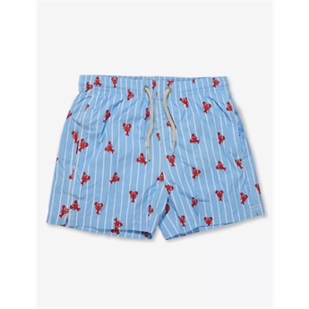 MC2 Swimshorts - Light Blue/Lobster