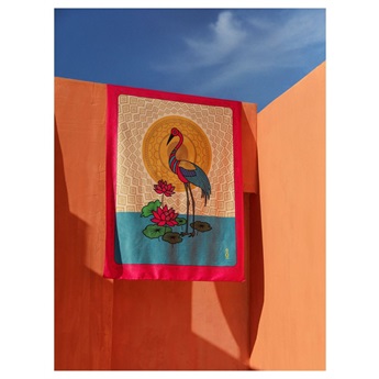 Beach Towel - Heron Elegance