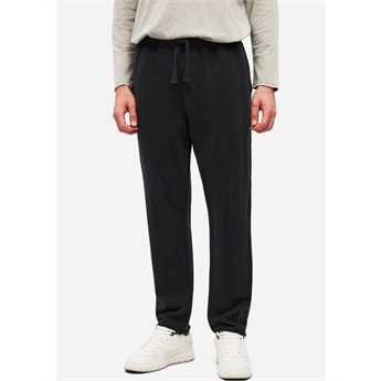 Men Raw Edge Sweatpants - Vintage Black