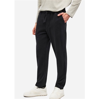 Men Raw Edge Sweatpants - Vintage Black