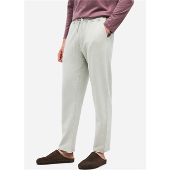 Men Raw Edge Sweatpants - Vintage Greige