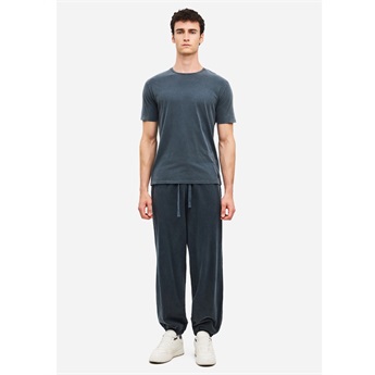 Men Relaxed Cuff Sweatpants - Vintage Blue