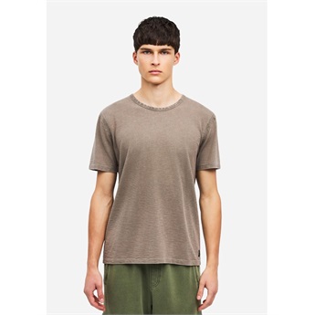 Men Slub T-Shirt Detailed Seam - Vintage Rock