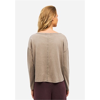 Women V-Neck Relaxed Longsleeve - Vintage Rock